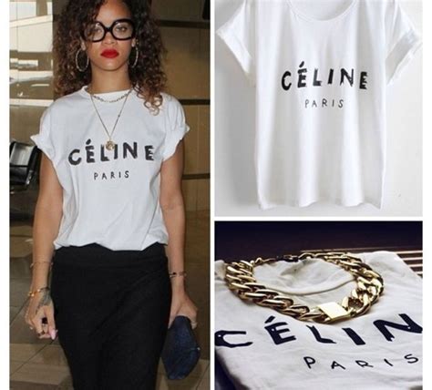 celine t shirt rihanna|Rihanna clothing line.